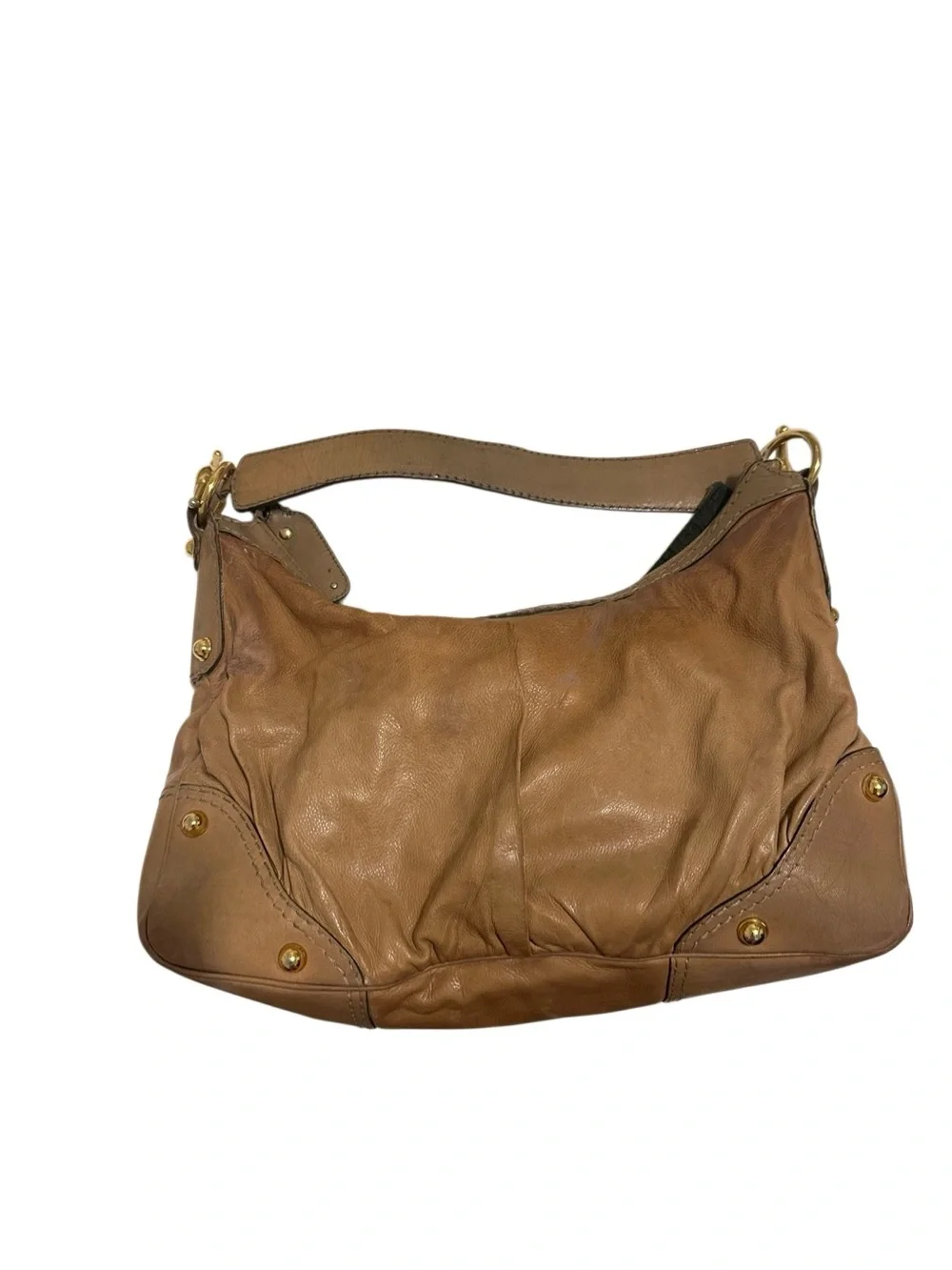 Classic Tan Leather Shoulder Bag - Women - Picture 3 of 12